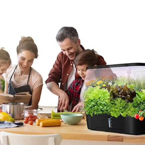 12 Pods Hydroponics Smart Indoor Garden Planter LED Grow Lights Kit for Plants Germination Electronic Type Tidesmit