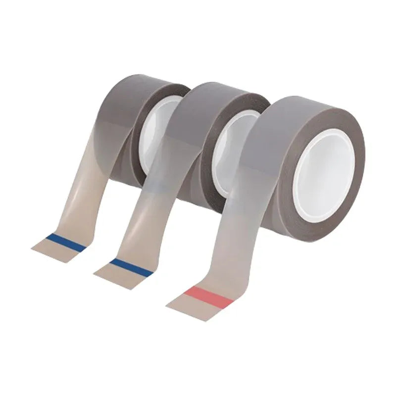 Gray PTFE-coated heat tape rolls with release liner and loose ends