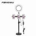 3 Phones Camera Led Photography Equipment Selfie Ring Light for Livestream Black Ring Lights KH-58-3 Tidesmit