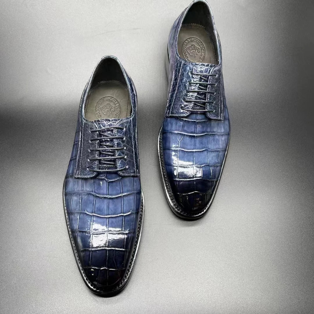 Goodyear Fashion Luxury Official Men Shoes Genuine Crocodile Leather High Quality Shoes Men Alligator Handmade Custom Shoes Men