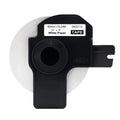 White paper continuous label tape roll, 62mm wide, 15.24m length