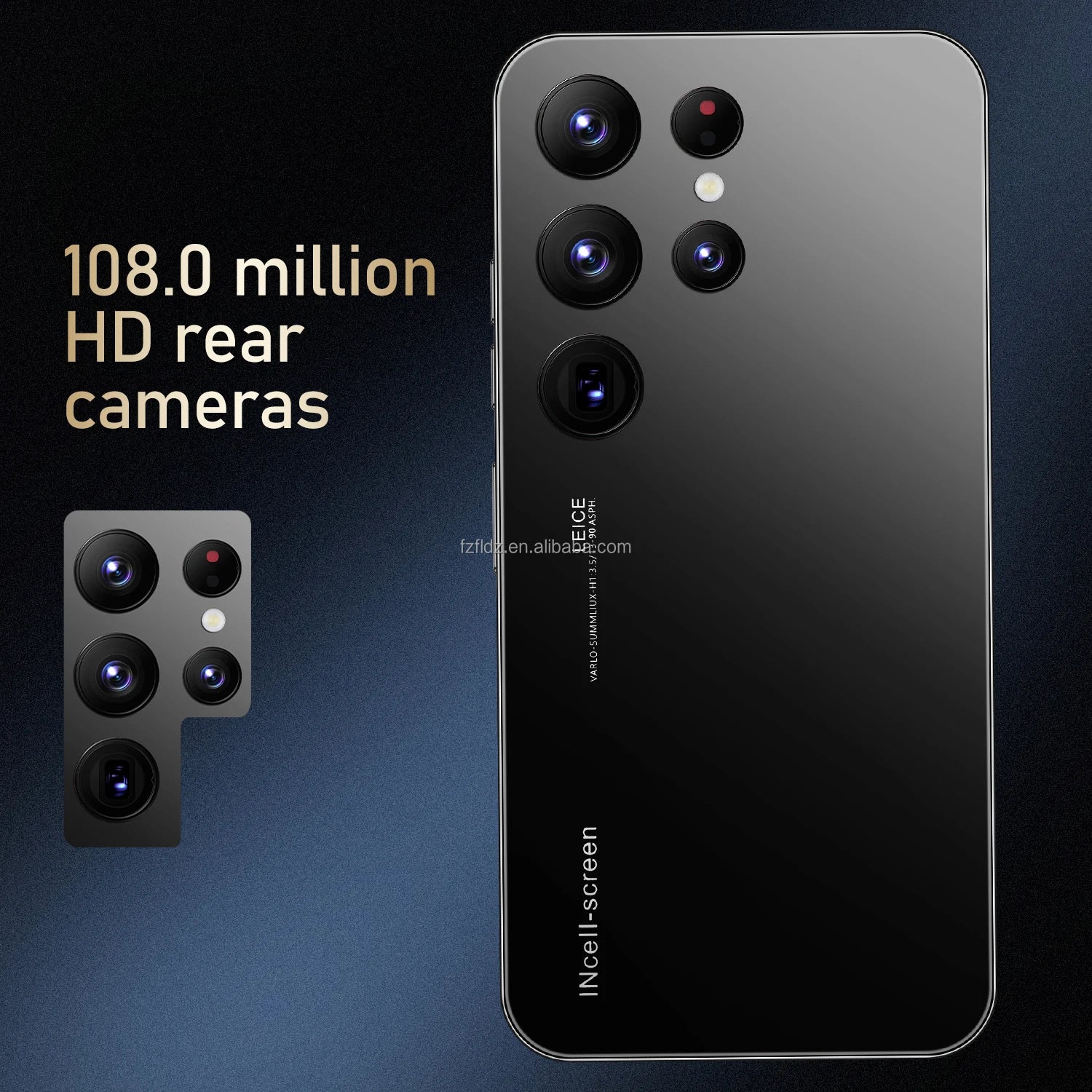 Tidesmit S24 Ultra 5G smartphone with 7.3 inch HD screen, 16GB RAM, 1TB storage, and Android 13 unlocked.