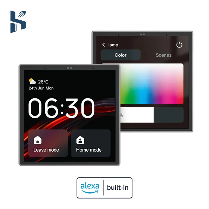 Tuya Smart Home System 4-inch Central Touch Screen Zigbee Gateway Multifunctional Panel with Built-in Alexa Voice Control Tidesmit