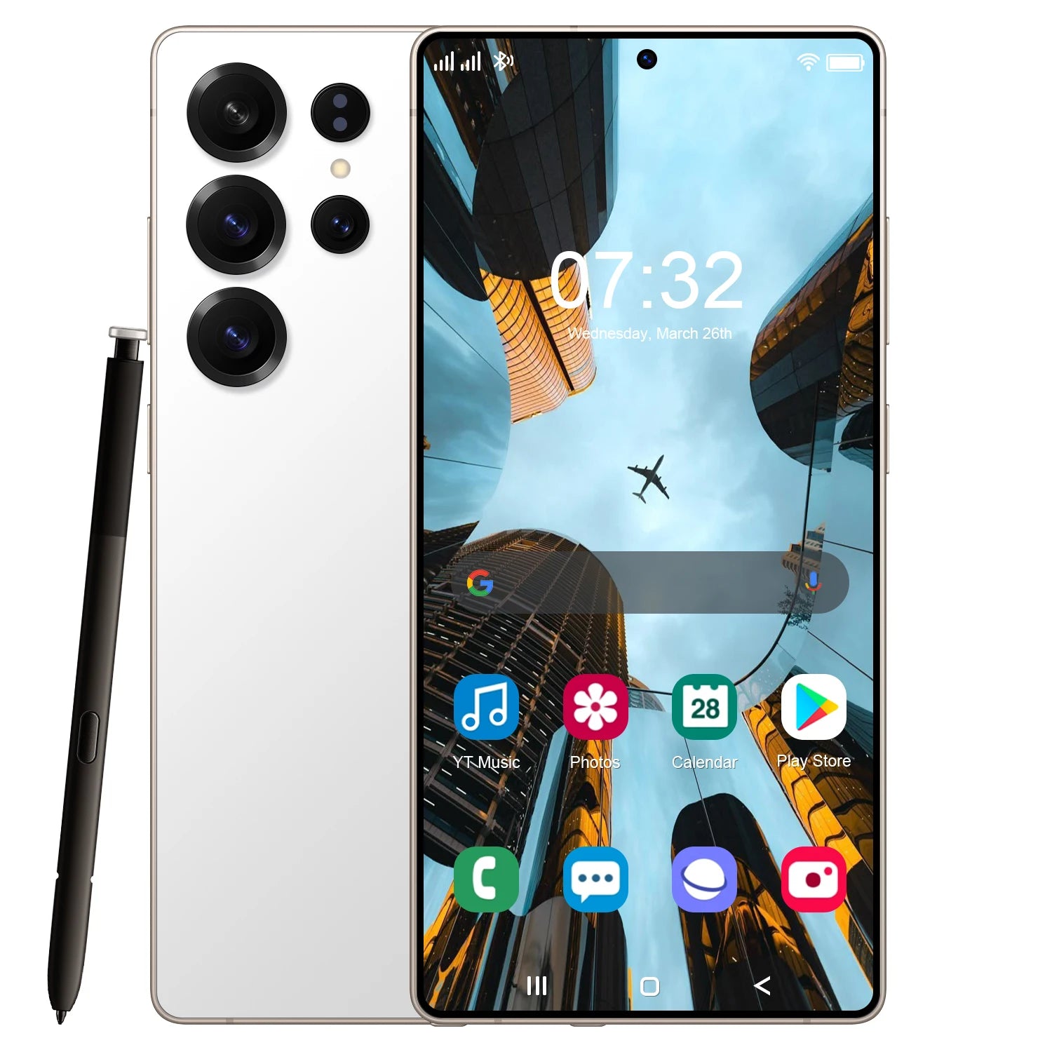 S25 Ultra 5G Smartphone 1TB 16GB RAM Dual SIM 7 Inch OLED White 16g 1TB Tidesmit