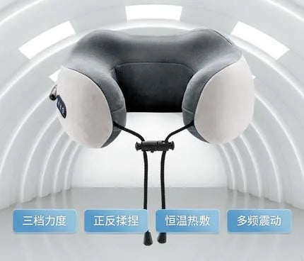 Electric Neck Massager - Portable Heat Therapy U-Shaped Pillow Back Massage Instrument NO3 Tidesmit