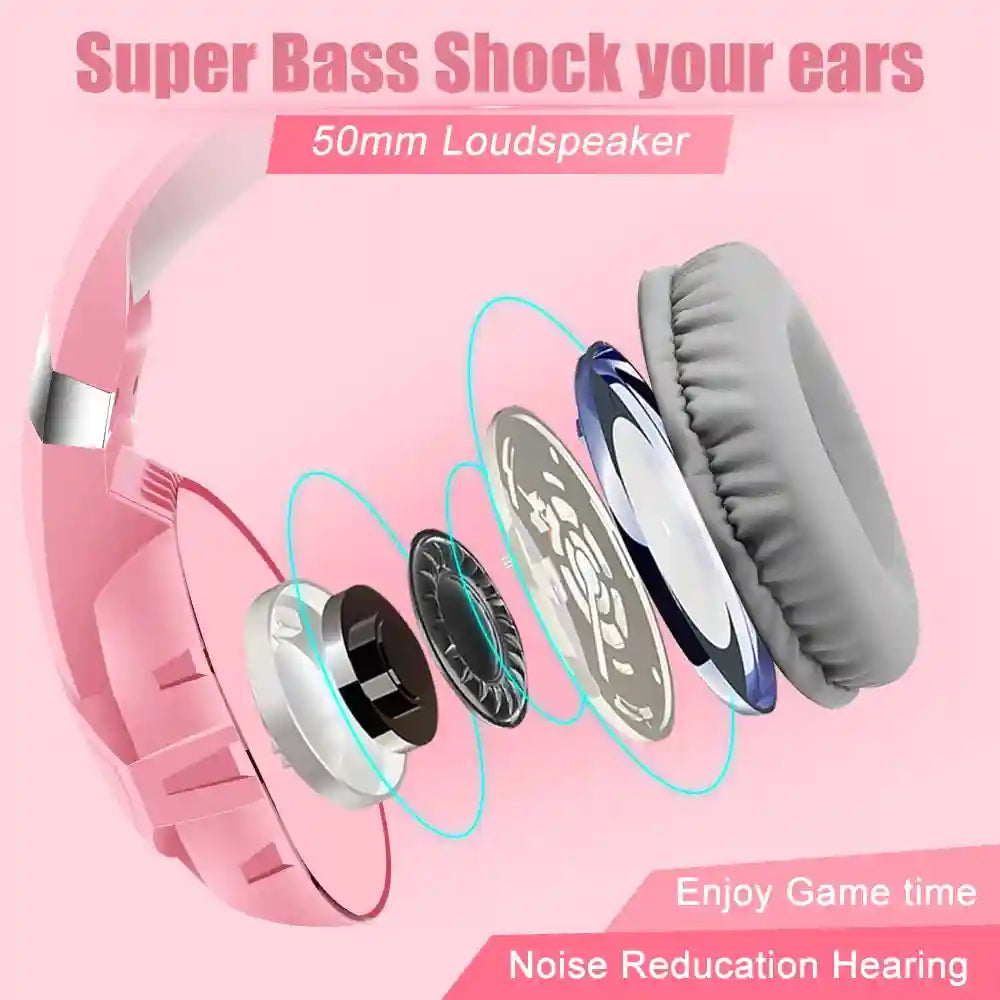 Wired Gaming Headphones with Mic - Over-Ear Noise-Cancelling Headset Tidesmit