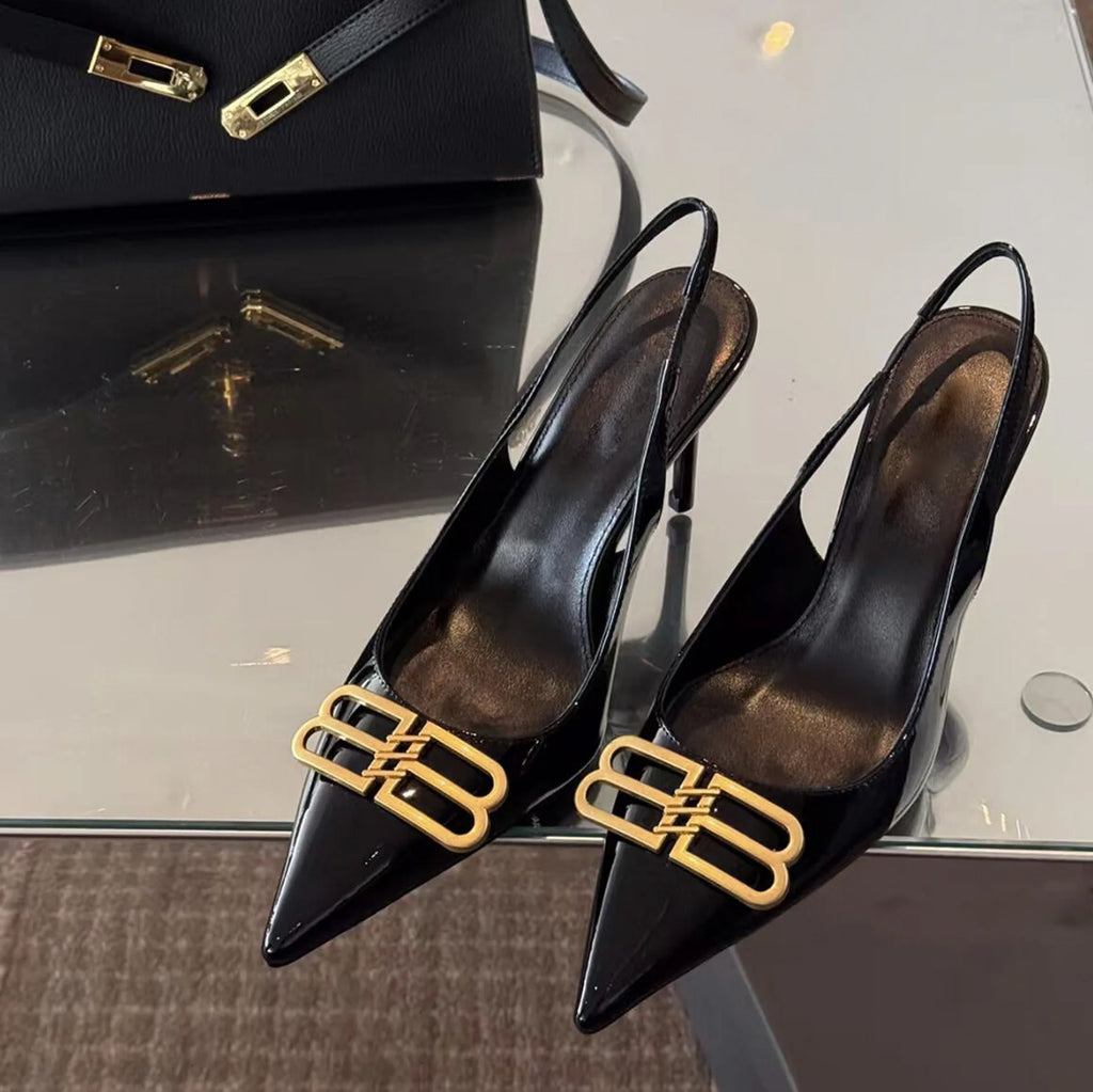 New Hot Selling High Quality Pointed Toe Shallow Mouth High-end Black High Heels