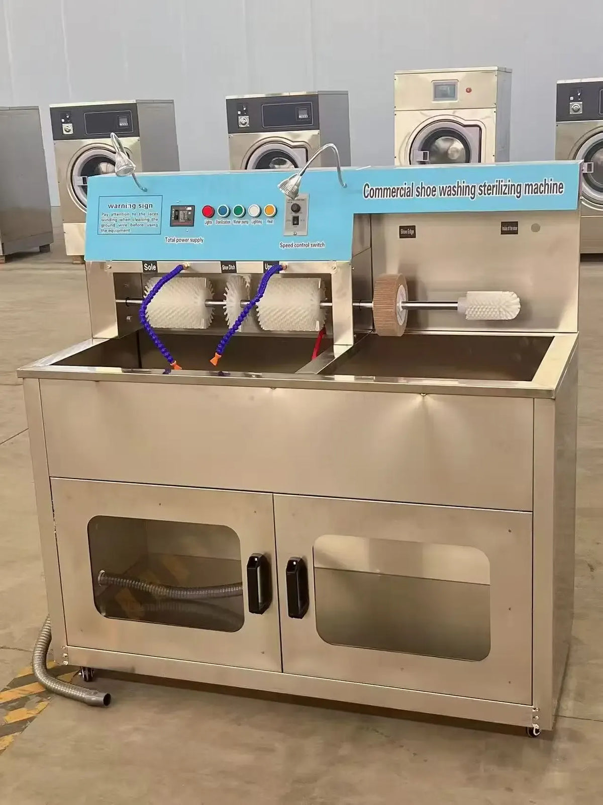 Commercial Shoe Washer and Dryer Combo with Sterilization Box