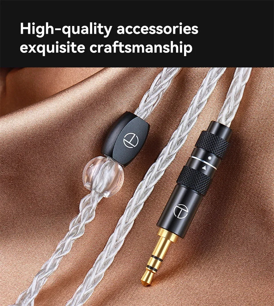 Tidesmit 8-Core OFC Silver Plated HiFi Upgrade Cable for IEMs Tidesmit