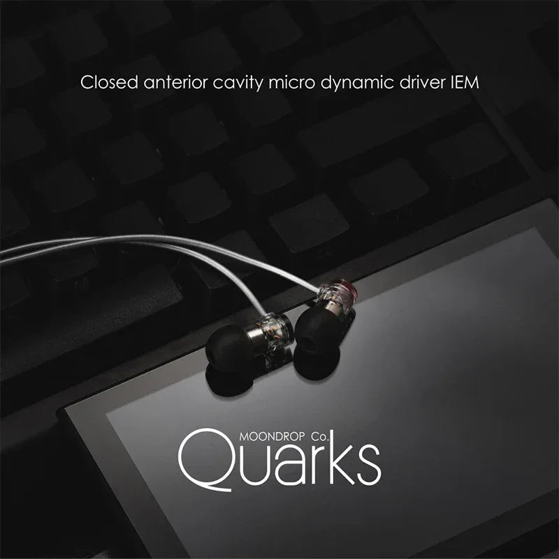 Moondrop Quarks Wired IEMs | Micro Dynamic Driver Earphones | Tidesmit Tidesmit