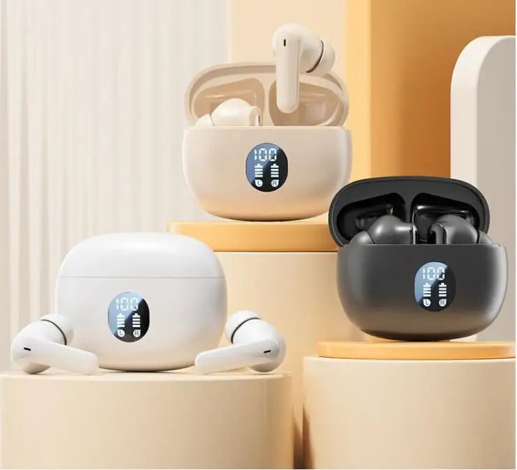 2025 New In-ear Wireless Sports Noise Canceling Earbuds with Led Battery Display Wireless Headphones Stereo Sound BTV5.4 Tidesmit