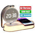 Power bank charger-Newly Alarm Clock Mini Smart Portable 3 in 1 Multifunction Fast Portable Mobile Phone Wireless Chargers White Tidesmit