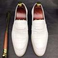 Slip-on Genuine Crocodile Leather Loafers Shoes Men White Color Alligator Handmade Shoes Man Goodyear Custom Wedding Men Shoes