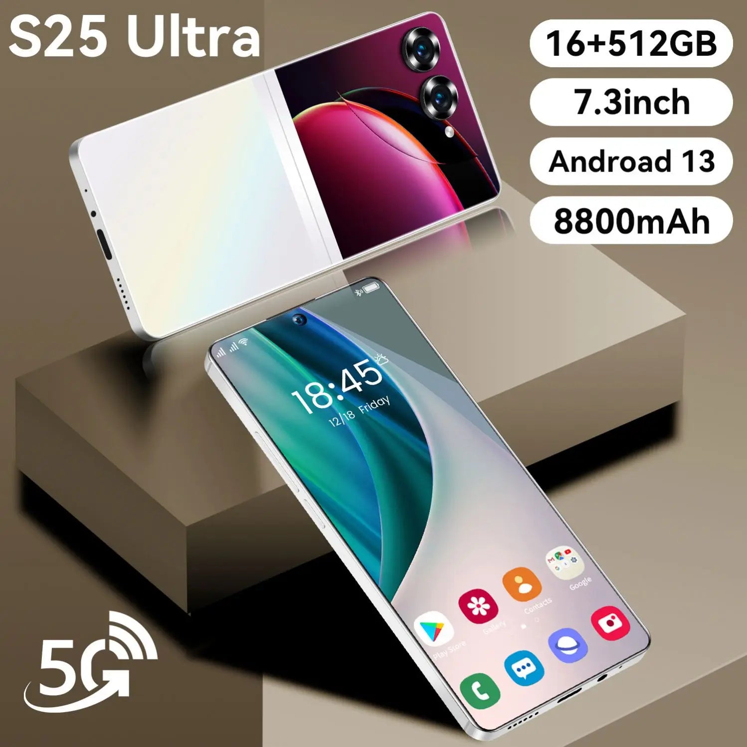 2025 New Design Fold S25 Ultra+ 5G Cell Mobile Phone 14+514GB Huge Memory Android 14 Hot Selling S Fold 24 Smart Phone - Tidesmit
