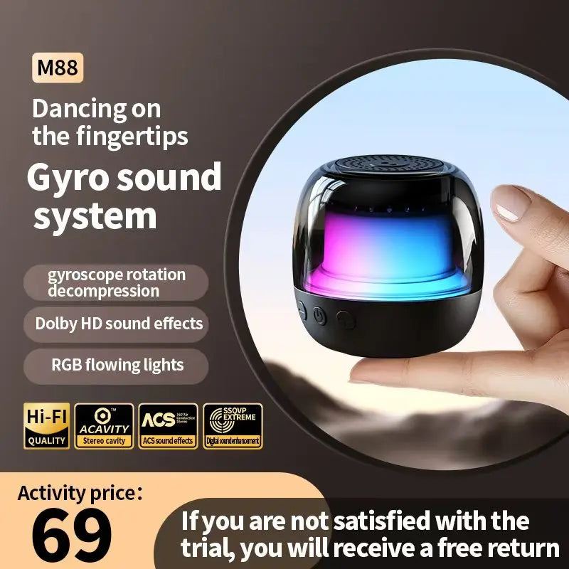 Bluetooth Speaker -2025 Mini Wireless Speaker Portable Waterproof Outdoor Design with Fingertip Top Cheap Battery Powered AUX Communication