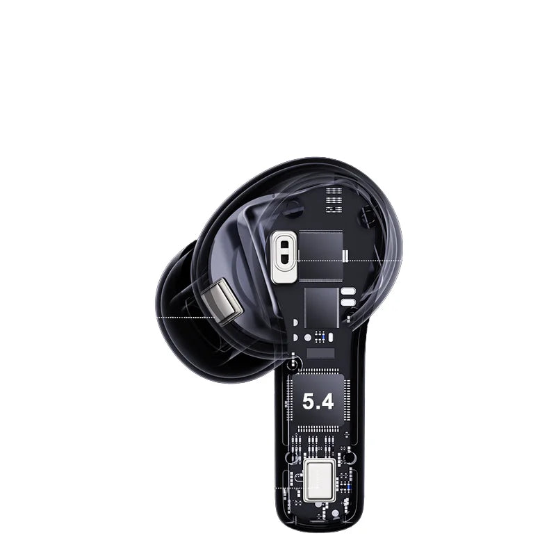 New Hybrid 6 Mic Noise Cancelling In-Ear Headphones Wireless ANC for Bluetooth Earbuds with LED Battery Indicator and JL Chipset Tidesmit