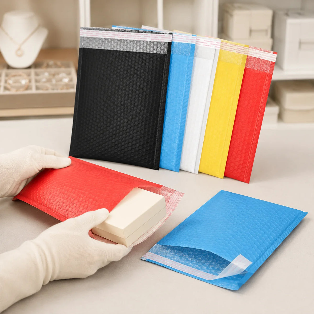Custom Hot Selling Polyethylene Bubble Mailing Envelope Biodegradable Recycled Packaging Bags Express Printing Mailing Bags