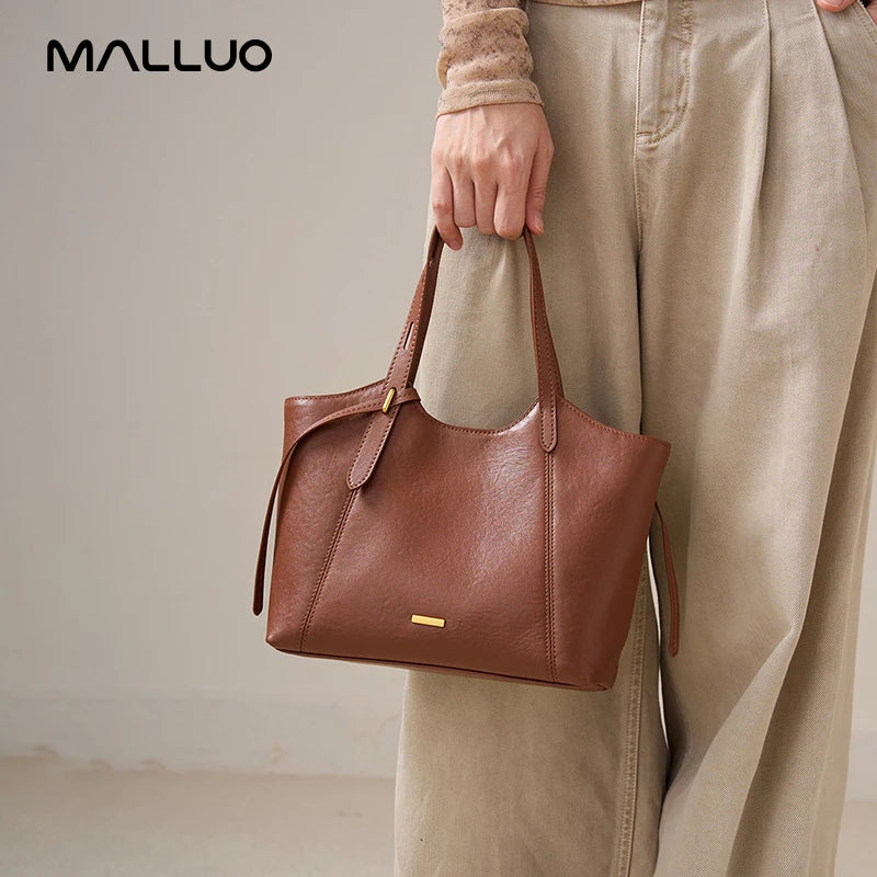 2026 New Luxury Retro Top Grain Tanned Cow Leather Ladies Armpit Bag Shoulder Crossbody Bag Genuine Leather Women's Handbags