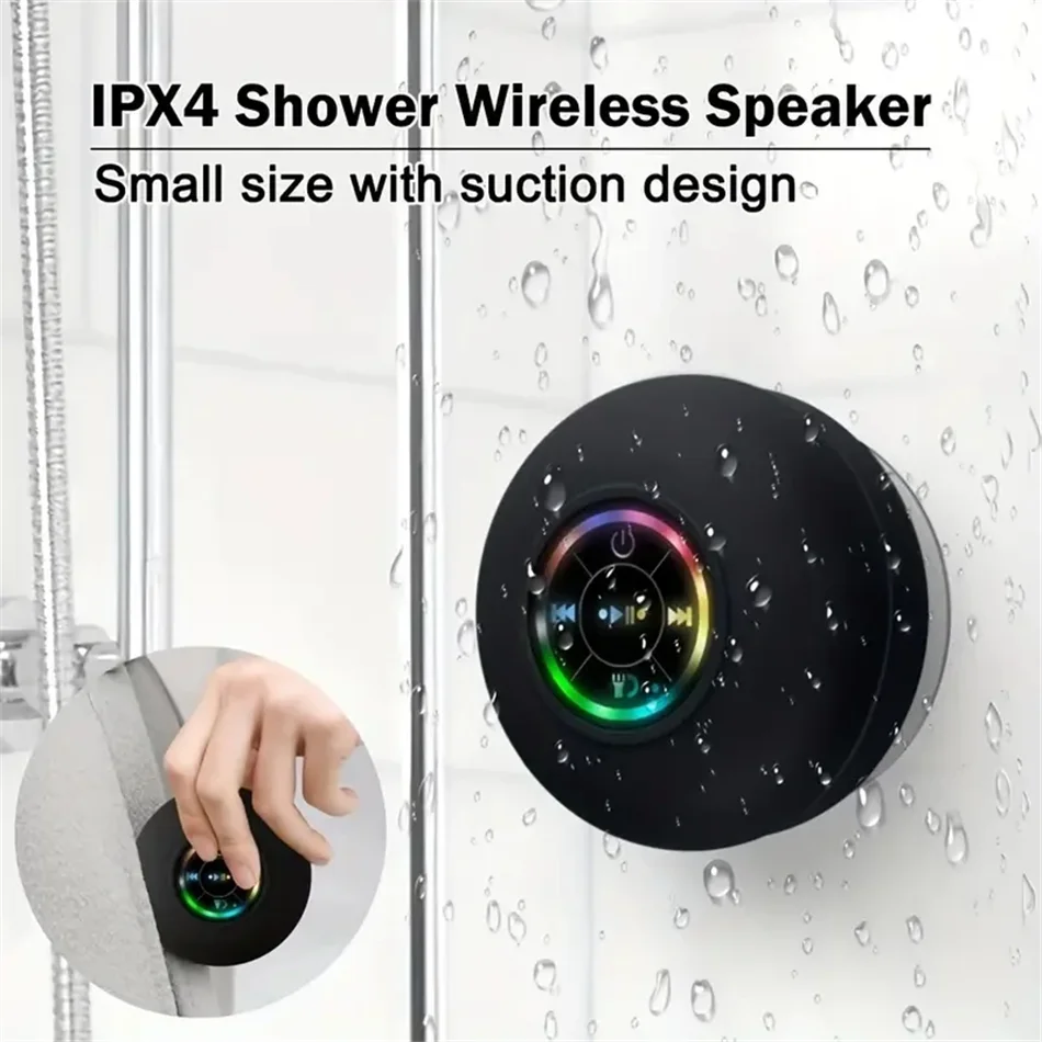 Wholesale Mini Portable Bathroom Shower Waterproof Wireless BT Speaker With Large Suction My Store