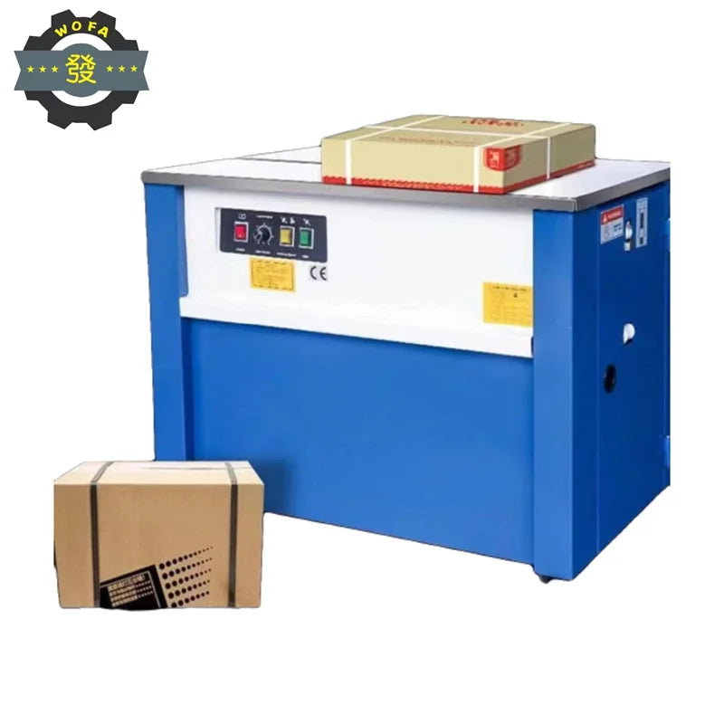 JIAHE New Hot Melt Double Motor Baler Semi-automatic Fruit Carton pp Tape Strapping Machine Packing Machine