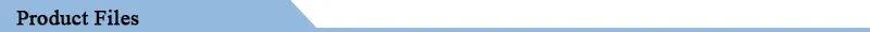 Blue header bar with text "Product Files"