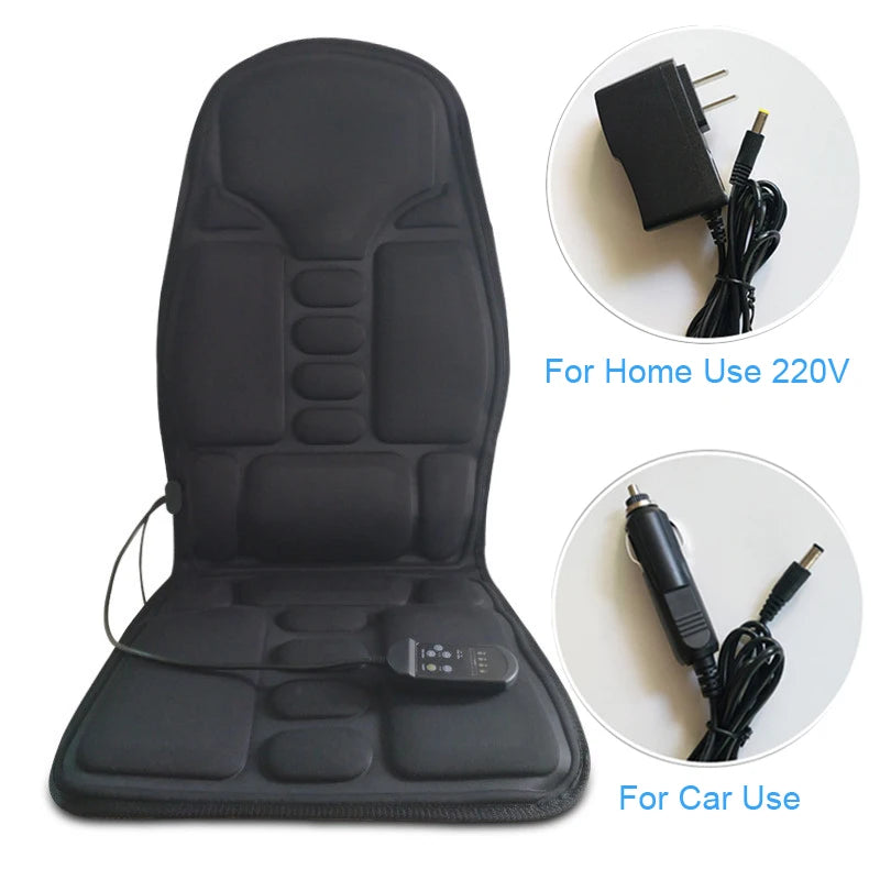 Heated Massage Seat Cushion for Back, Neck and Waist - Portable Relief Relaxation Treatment Tidesmit