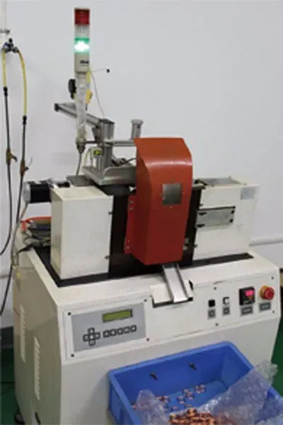 Handheld 1D/2D QR code reader scanner on industrial machine base