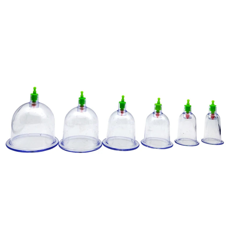 Vacuum Cupping Set 6-Piece Body Massage Kit for Back Pain Relief Body Shaping Massage Equipment Tidesmit