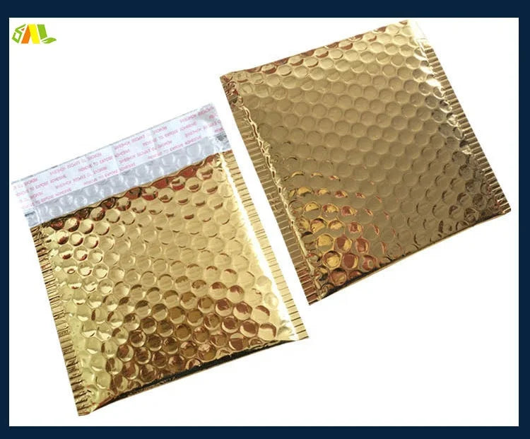 Gold Color Aluminum Foil Bubble Mailer Bags