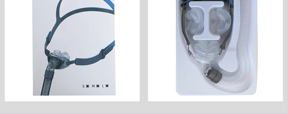 BMC PM2 Nasal Pillow Mask Nose Mask with Headband for CPAP Machine APAP BiPAP S/M/L 3 Sizes Silicone Cushions Apnea CPAP Mask