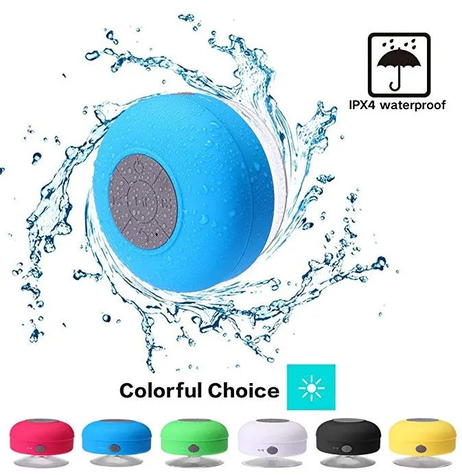 Bluetooth Speaker -Factory Price Promotional BTS06 Suction Cup Waterproof IPX7 Mini Wireless Shower Blue Toothes Portable Speaker