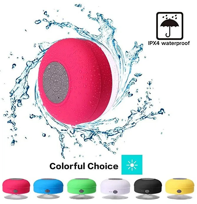 Bluetooth Speaker -Factory Price Promotional BTS06 Suction Cup Waterproof IPX7 Mini Wireless Shower Blue Toothes Portable Speaker