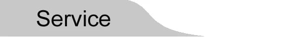 A black text box labeled "Service" on a light gray background with a curved, wave-like shape.