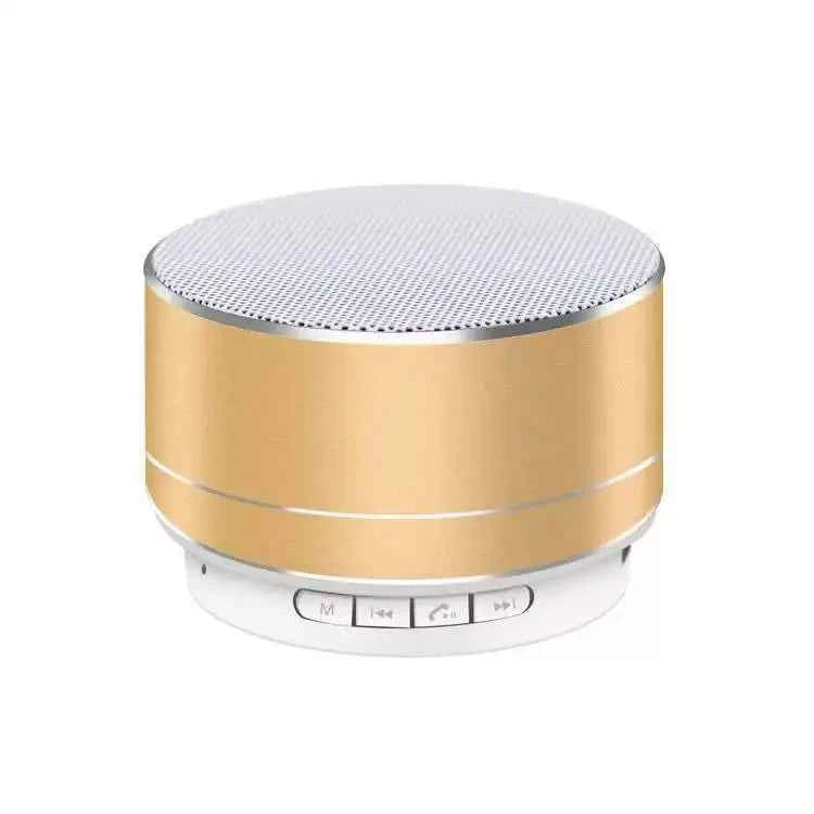 Hot Sale High Quality Audio RGB Portable A10 LED Round Mini Wireless Bluetooth Speaker Gold My Store