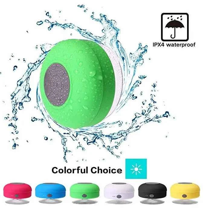 Factory Price Promotional BTS06 Suction Cup Waterproof IPX7 Mini Wireless Shower Blue Toothes Portable Speaker Green My Store