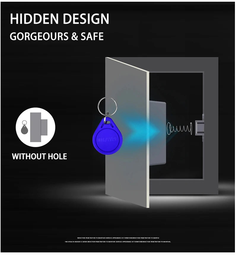 NAIERDI Digital Cabinet Intelligent Electronic Locks  Invisible Sensor Lock EMID IC Card Drawer For Wardrobe Furniture Hardware
