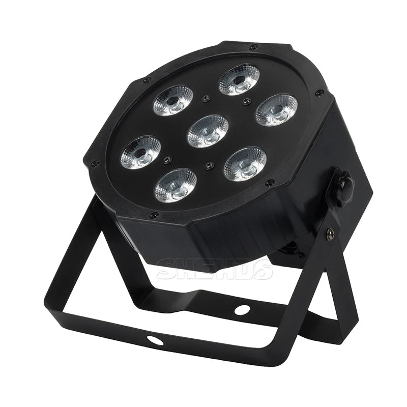SHEHDS 1pcs LED 7x12W  Par Light 7x18W RGBWA+UV Moving Head Light Wash DMX 512  DJ Dicso Nightclub Party Christmas Audience