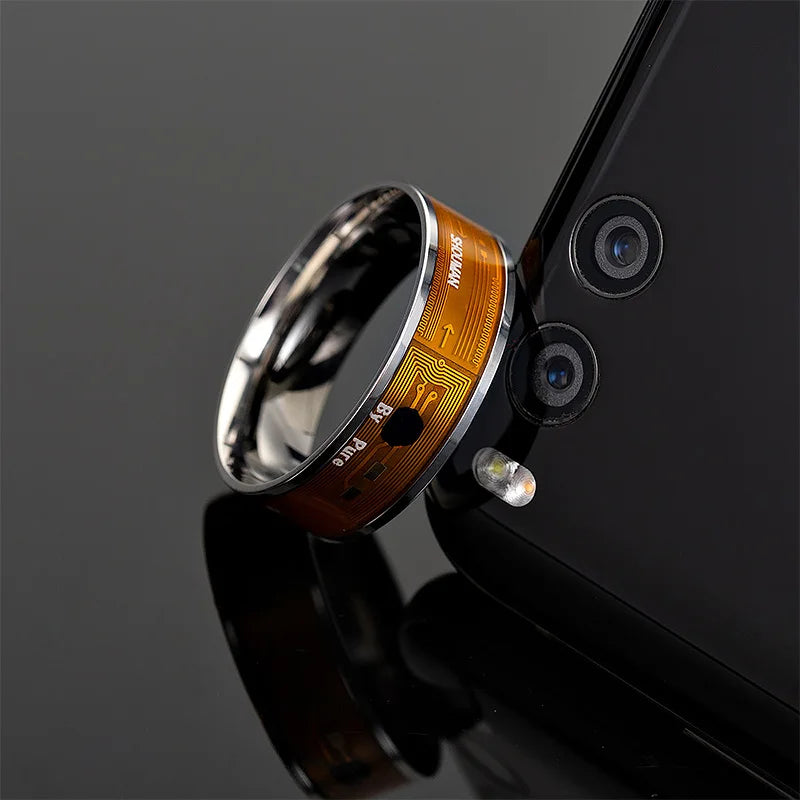 Multifunctional Unisex Stainless Steel NFC Smart Chip Ring Intelligent Ring Couple Finger Digital Rings Jewelry Accessories Tidesmit