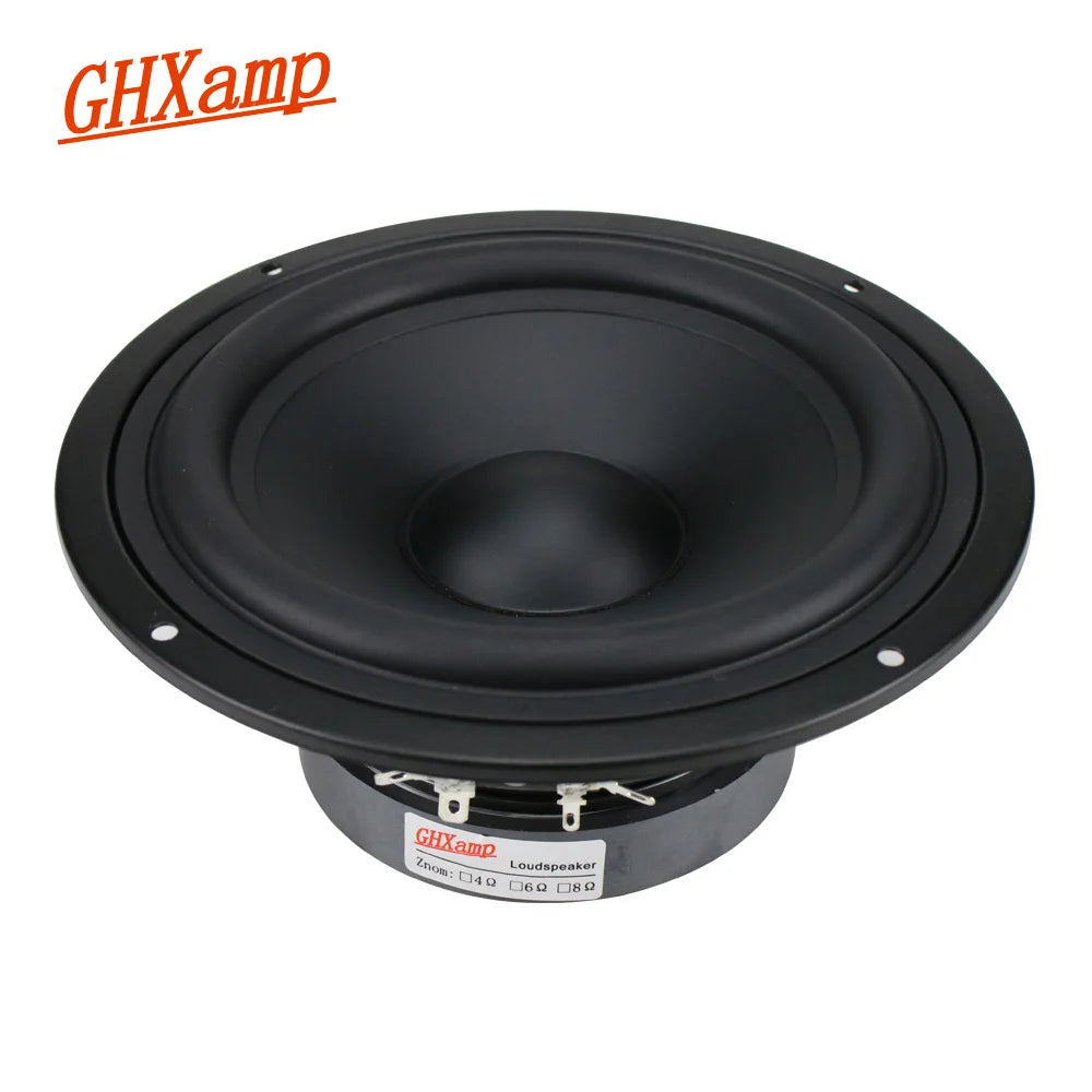 GHXAMP 7 inch 178MM Mid Bass Speaker Unit 130W HIfi Mediant Home Theater Deep Bass Woofer Loudspeaker Rubber edge 1pc