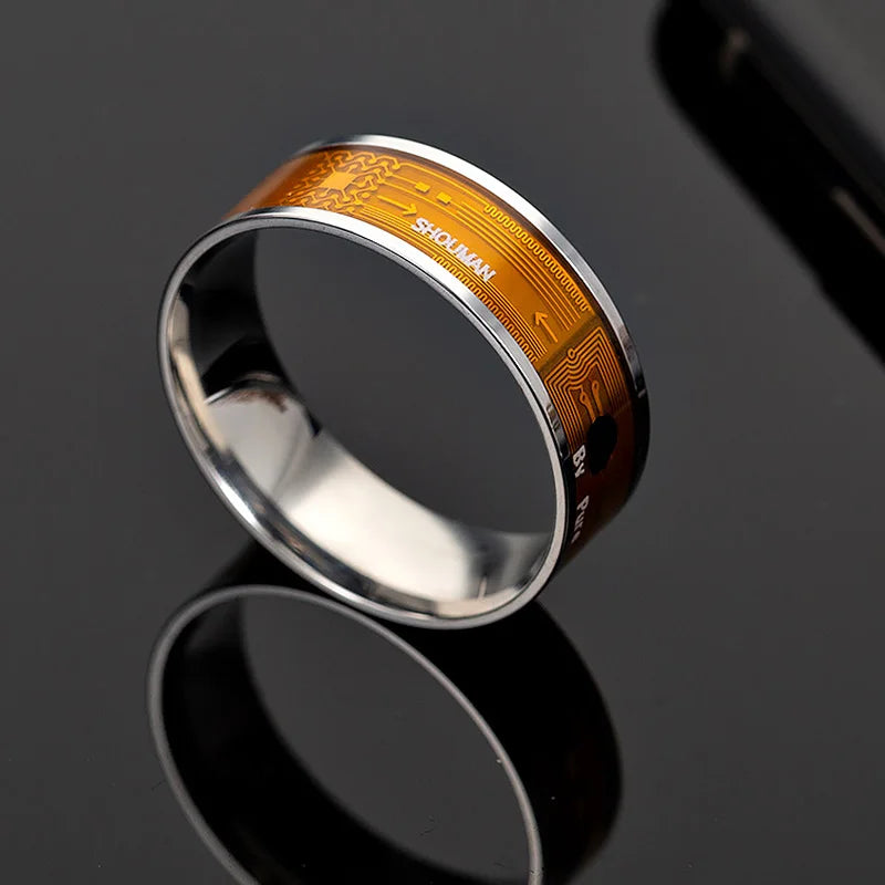Multifunctional Unisex Stainless Steel NFC Smart Chip Ring Intelligent Ring Couple Finger Digital Rings Jewelry Accessories Tidesmit