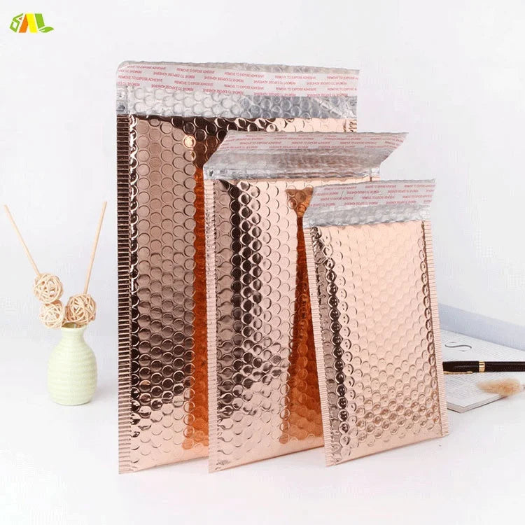 Gold Color Aluminum Foil Bubble Mailer Bags
