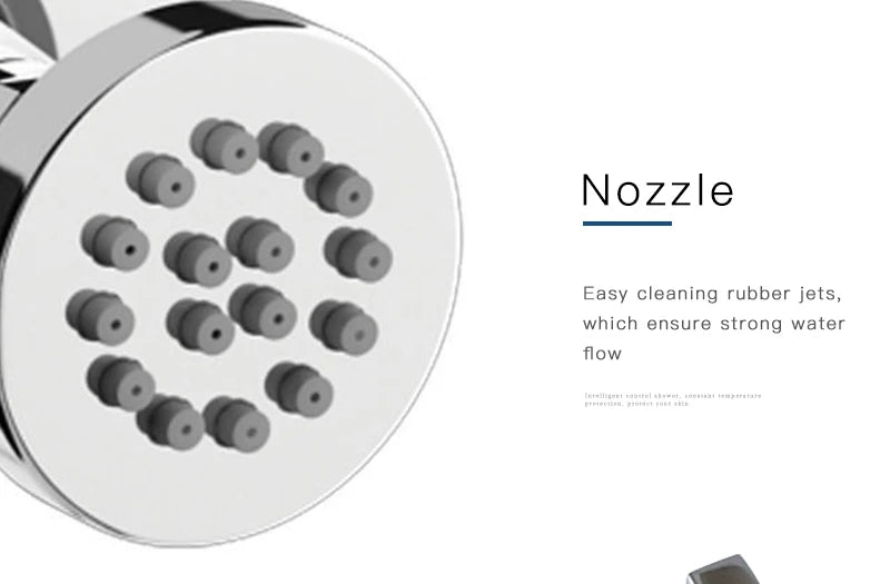 Body Shower Jets Bathroom Solid Brass Square Chrome Plated Spray Shower Head Sprayer Set Saving Water Spa Bath Massage Jet