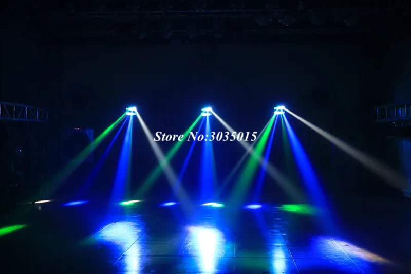 2pcs/lot 8x3W Mini LED Spider Light Sound Mode LED Moving Head Lights LED Beam Stage Dance Hall DJ Bars Party DMX512 Disco Lighting