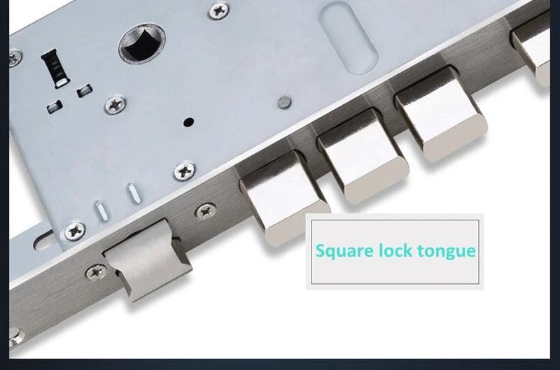EGFirtor Metal Stainless Steel Electronic Lock Body Fingerprint Lock 240X24MM Square Bolt And Cylindrical Bolt