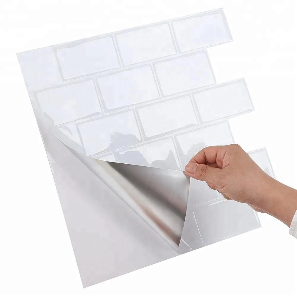 Vividtiles Big Size 12*12 inch Self adhesive Waterproof Heatproof Vinyl Wallpaper 3D Peel and Stick Mosaic Tiles - 5 Sheet
