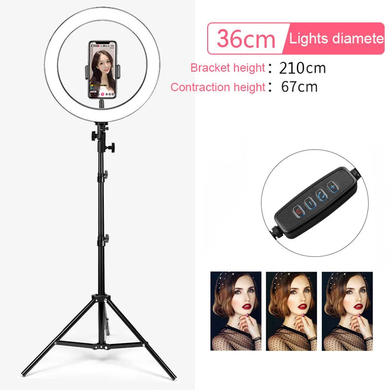 14-Inch LED Ring Light with Tripod Stand for Pro Content Creation 14inch 210 Tidesmit