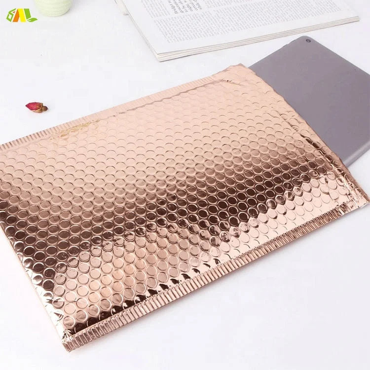 Gold Color Aluminum Foil Bubble Mailer Bags