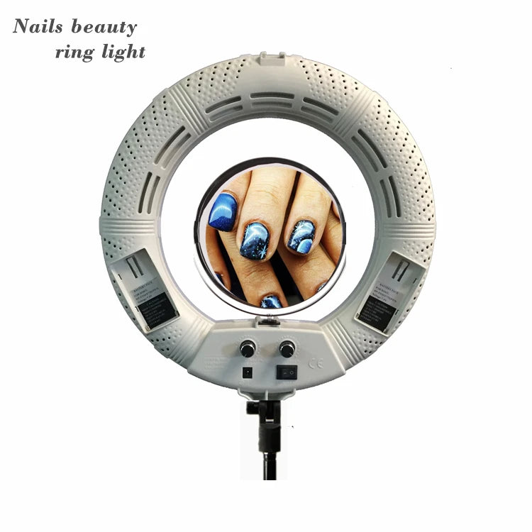 LED Ring Light for Makeup - Dimmable Bi-Color Studio Lamp with Tripod Tidesmit