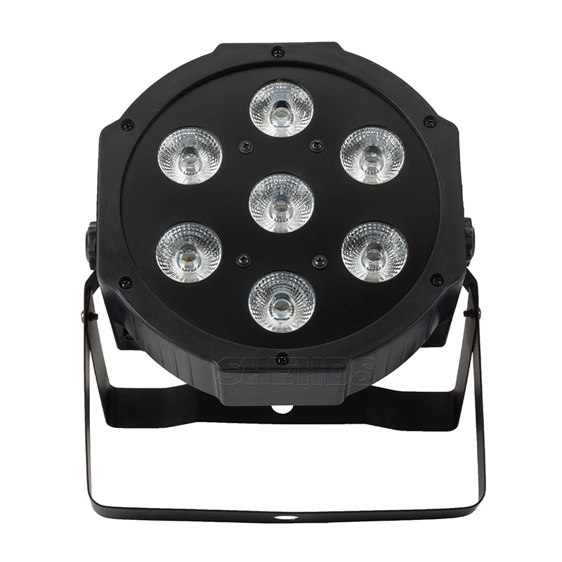 SHEHDS 1pcs LED 7x12W  Par Light 7x18W RGBWA+UV Moving Head Light Wash DMX 512  DJ Dicso Nightclub Party Christmas Audience