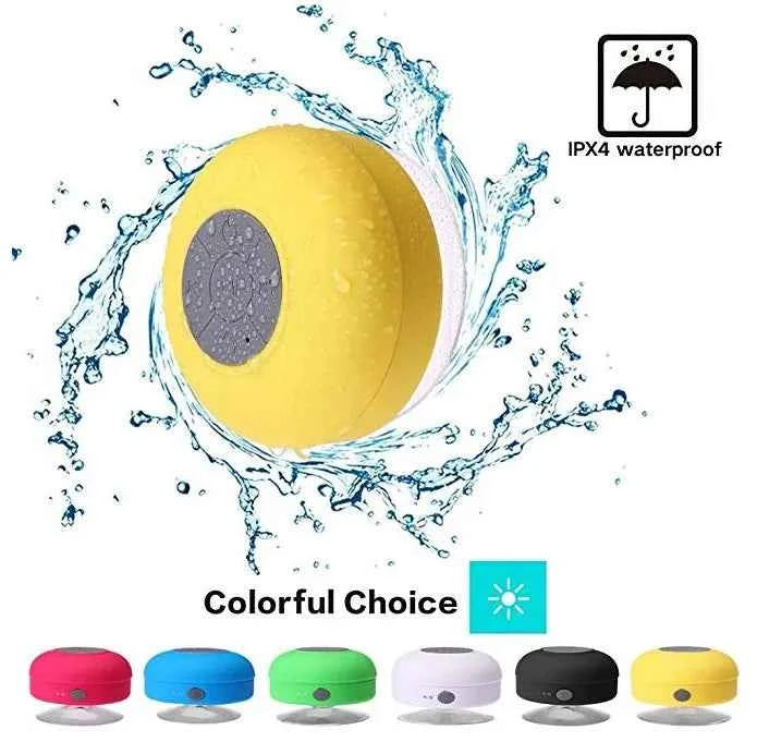 Factory Price Promotional BTS06 Suction Cup Waterproof IPX7 Mini Wireless Shower Blue Toothes Portable Speaker Yellow My Store